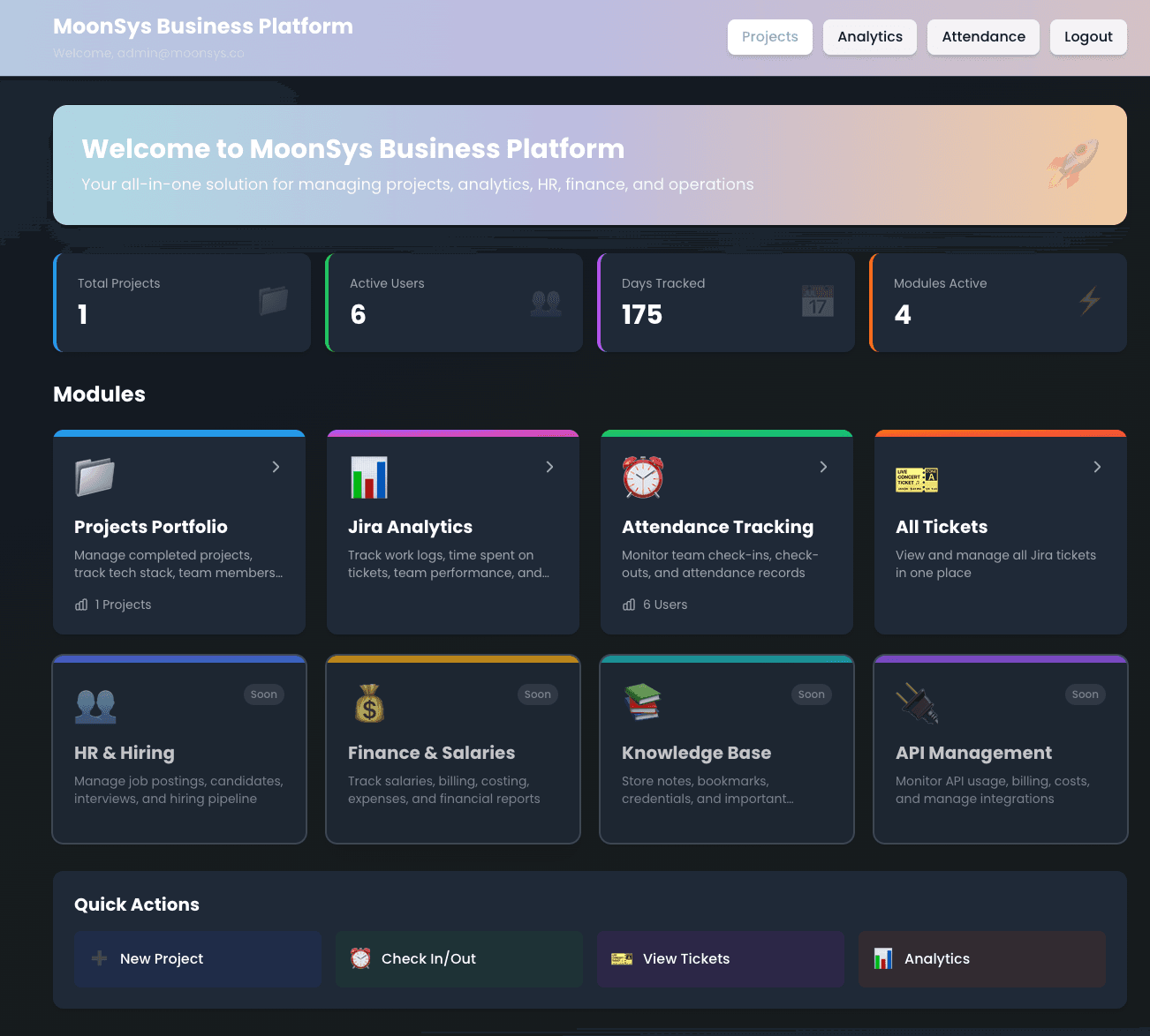 MoonSys Business Platform - Project thumbnail
