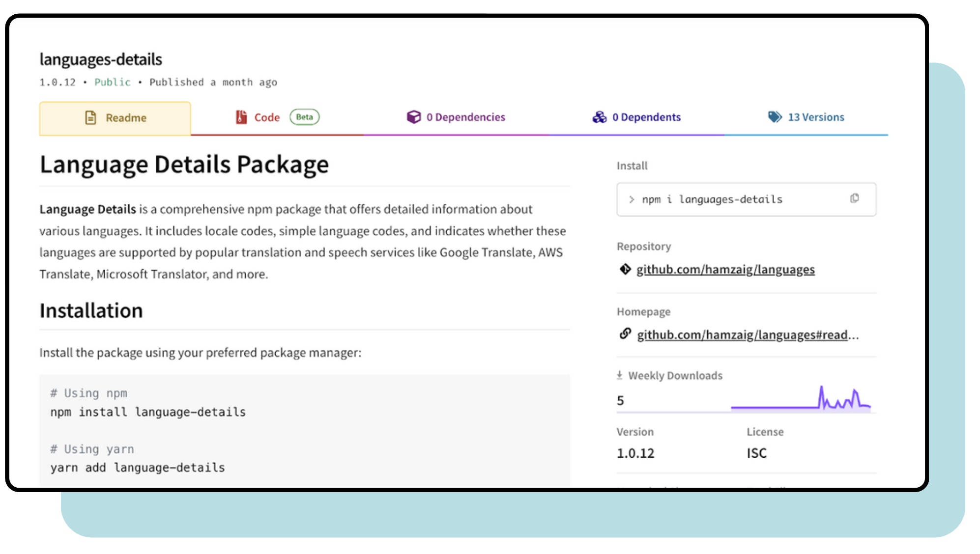 Languages-Details NPM Package: Simplified Language Metadata at Your ...